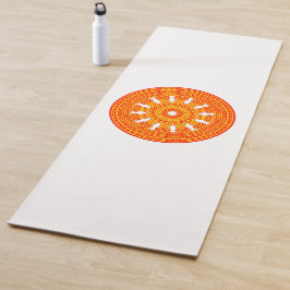 Rood wiel van Dharma (boeddhistische kunst) Yogamat