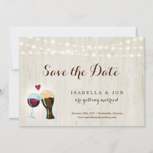 Rood wijn en bier opslaan Datum Aankondiging (Voorkant)