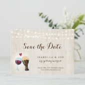 Rood wijn en bier opslaan Datum Aankondiging (Staand voorkant)