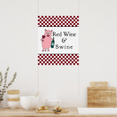 Rood wijn en wijn poster (Keuken)