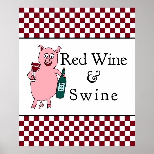 Rood wijn en wijn poster (Voorkant)