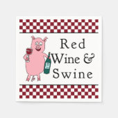 Rood wijn en wijn servet (Voorkant)