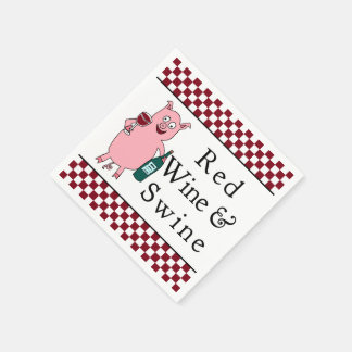 Rood wijn en wijn servet