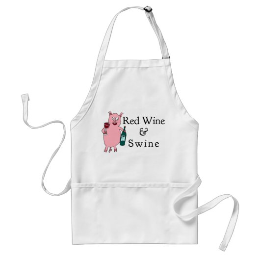 Rood wijn en wijn standaard schort (Voorkant)