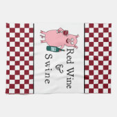 Rood wijn en wijn theedoek (Horizontaal)