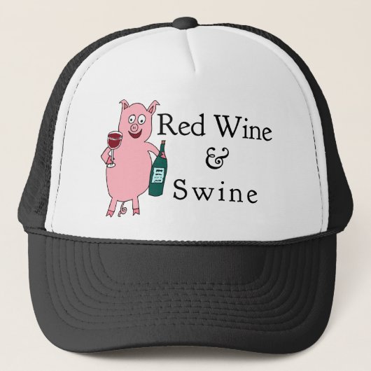 Rood wijn en wijn trucker pet (Voorkant)