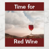 Rood Wijn Etiket (Enkel label)