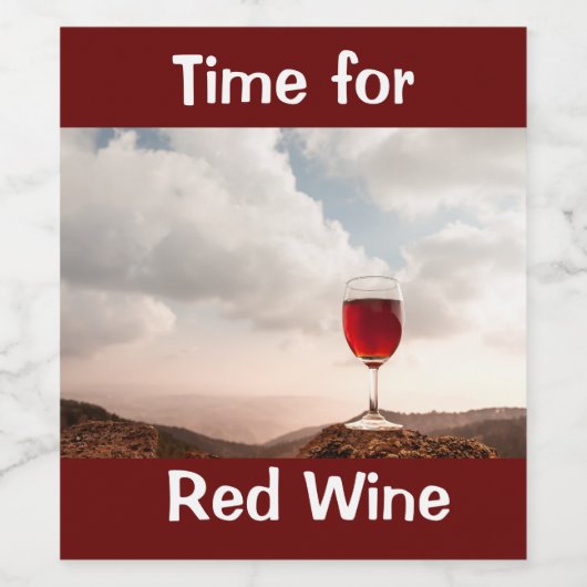 Rood Wijn Etiket (Enkel label)