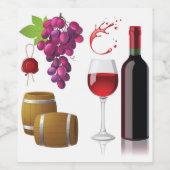 Rood Wijn Etiket (Enkel label)