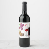 Rood Wijn Etiket (Voorkant)