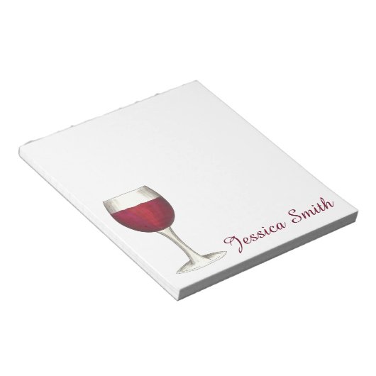 Rood wijn Lover Glass Winery Persoonlijk Notitiebl Notitieblok (Schuin)
