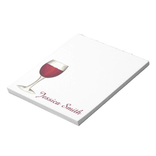 Rood wijn Lover Glass Winery Persoonlijk Notitiebl Notitieblok (Linkerzijde)