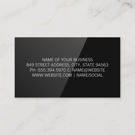 Rood wijn Splash Glass | Achtergrond zwart glas Visitekaartje (Achterkant)