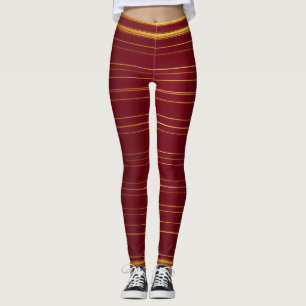 "Rood Wijnarsenaal: precisie gemaakt in goud detai Leggings