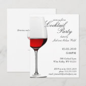Rood-wijncocktail en uitvindingen van wijnpartijen kaart (Voorkant / Achterkant)