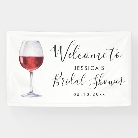 Rood-wijnfeest Spandoek (Horizontaal)