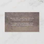 Rood wijnflesje aan de zijkant visitekaartje (Achterkant)