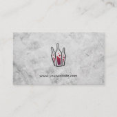 Rood wijnflesje afsprakenkaartje (Voorkant)