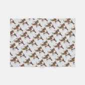 Rood-wijngebrand glazen flesdruiven wijnmoer fleece deken (Voorkant (Horizontaal))