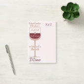 Rood wijnglas, aangepast na-it notities post-it® notes (Kantoor)