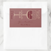 Rood wijnglas, aangepaste stickers (Tas)