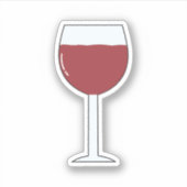 Rood wijnglas Drink Beverage Sticker (Voorkant)