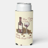 Rood wijnglas Druivenwijn Winetasting Seltzer Blikjeskoeler (Seltzer Voorkant)