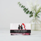 Rood wijnglas | Flessen Visitekaartje (Staand voorkant)