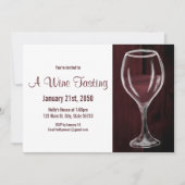 Rood wijnglas Halfledige Waterverf volledig Gezegd Kaart (Voorkant)