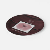 Rood wijnglas Halfledige Waterverf volledig Gezegd Papieren Bordje (Gekanteld)