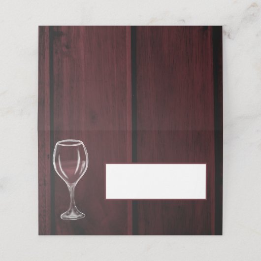 Rood wijnglas Halfledige Waterverf volledig Gezegd Plaatskaartje (Buitenkant ongevouwen)