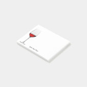 Rood wijnglas Post-it notities Post-it® Notes (Schuin)