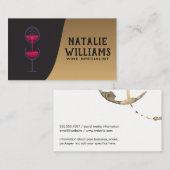 Rood wijnglas visitekaartje (Voorkant / Achterkant)