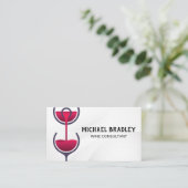 Rood wijnglas visitekaartje (Staand voorkant)