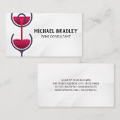 Rood wijnglas visitekaartje (Voorkant / Achterkant)