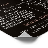 Rood wijnglas, Wijnbar/Wijnmakerij Adverteren Poster (Hoek)