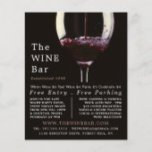 Rood wijnglas, wijnstang/wijnmoer Adverteren Flyer (Voorkant)