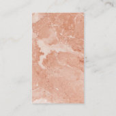 Rood wijnmeel in glas | Roze Oranje marmer Visitekaartje (Achterkant)