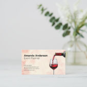 Rood wijnmeel in glas visitekaartje (Staand voorkant)