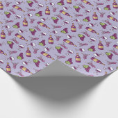 Rood wijnpatroon verpakt papier (Hoek)