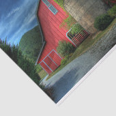 Rood wijnschuur onder slapende hemel tissuepapier (Detail)