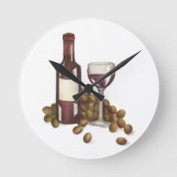 Rood-wijnstaafje met glazen flesdruiven Winery