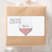 Rood wijntransport/Adresetiket Etiket (Insitu)