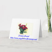 Rood Wildflower Wenskaart Bedankkaart (Achterkant)