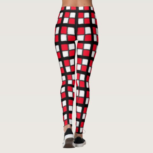 Rood Windows Check Legging (Achterkant)