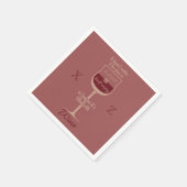 Rood Wine Glass, aangepast papier Servet (Hoek)