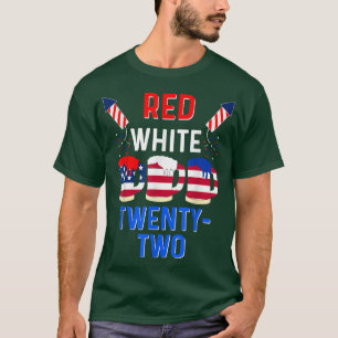 rood wit 22 verjaardag grappig bier america patrio t-shirt