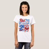 Rood Wit & 250 Amerikaanse Onafhankelijkheid Patri T-shirt (Voorkant volledig)