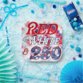 Rood Wit & 250 Papieren Bordje (Feest)
