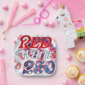Rood Wit & 250 Papieren Bordje (Feest)